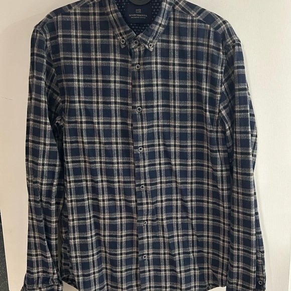 Scotch & Soda Oxford men’s shirt, plaid size Medium - Picture 1 of 6
